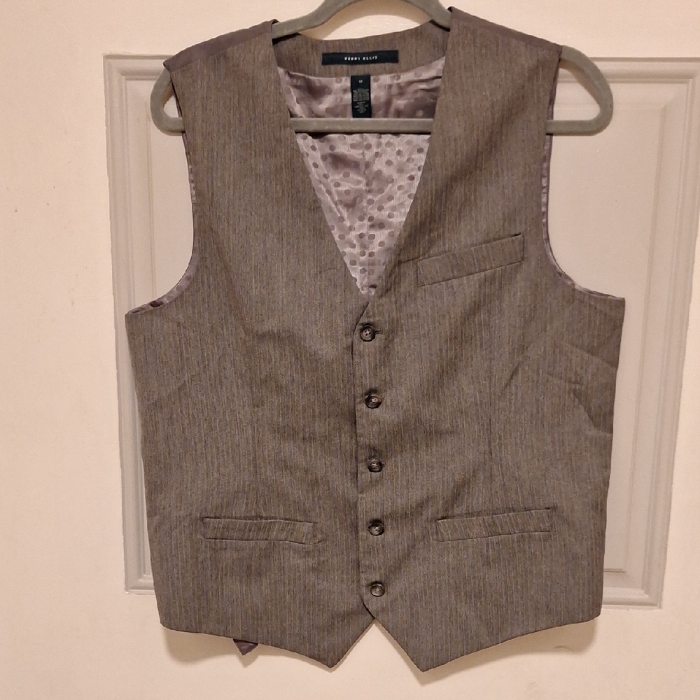 Perry Ellis Charcoal Vest for Men